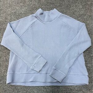 The North Face Blue Waffle Knit Pullover